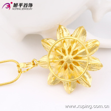 Xuping Moda Popular Banhado a Ouro 24k-Pingente Em Forma de Flor em Cobre Ambiental